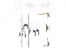 Plastic steel flat inward opening configuration 01