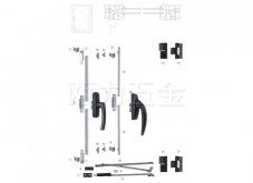 Two-way aluminum alloy inner casement configuration