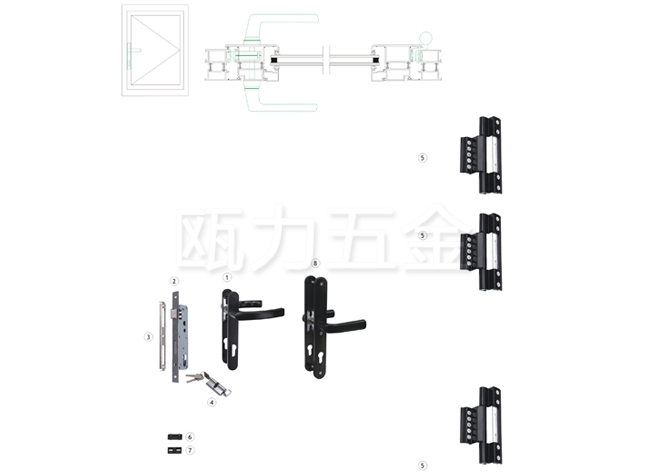 铝合金门系列-欧力五金